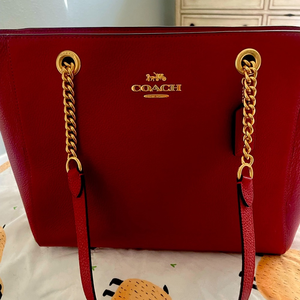 Coach red bag